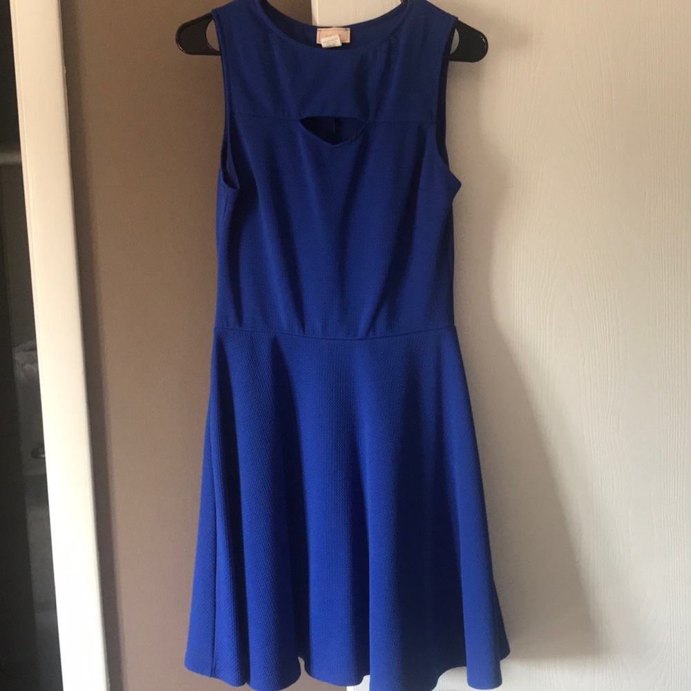 Royal blue cutout dress
